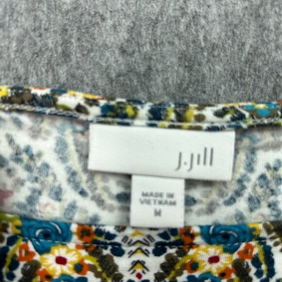 J. Jill Long Sleeve Pullover Tunic Women's Size Medium Floral Print - Picture 3 of 9